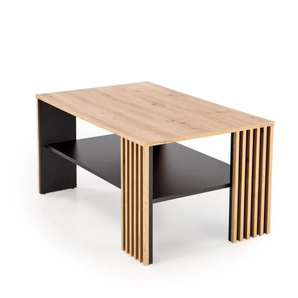 Ława FEMINA 110x65 dąb artisan/czarna - powystawowa I sklep meblowy MIRAT. styl LOFT, SKANDYNAWSKI