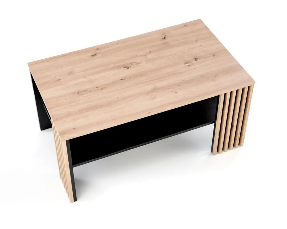 Ława FEMINA 110x65 dąb artisan/czarna - powystawowa I sklep meblowy MIRAT. styl LOFT, SKANDYNAWSKI