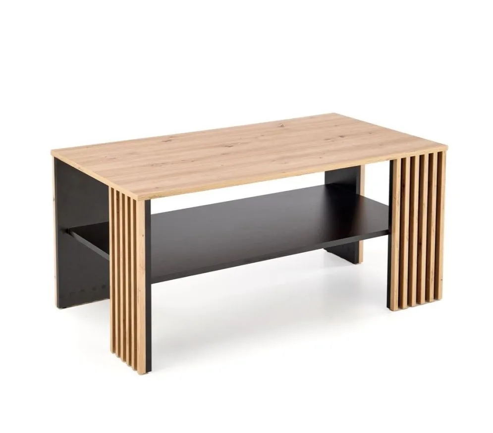 Ława FEMINA 110x65 dąb artisan/czarna - powystawowa I sklep meblowy MIRAT. styl LOFT, SKANDYNAWSKI