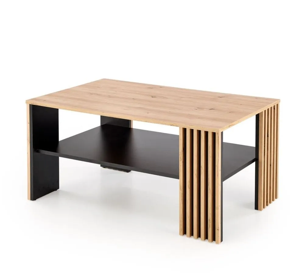 Ława FEMINA 110x65 dąb artisan/czarna - powystawowa I sklep meblowy MIRAT. styl LOFT, SKANDYNAWSKI
