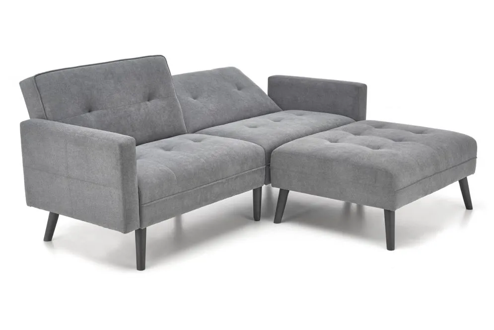 Sofa rozkładana CORNELIUS szara z podnóżkiem I sklep meblowy MIRAT.