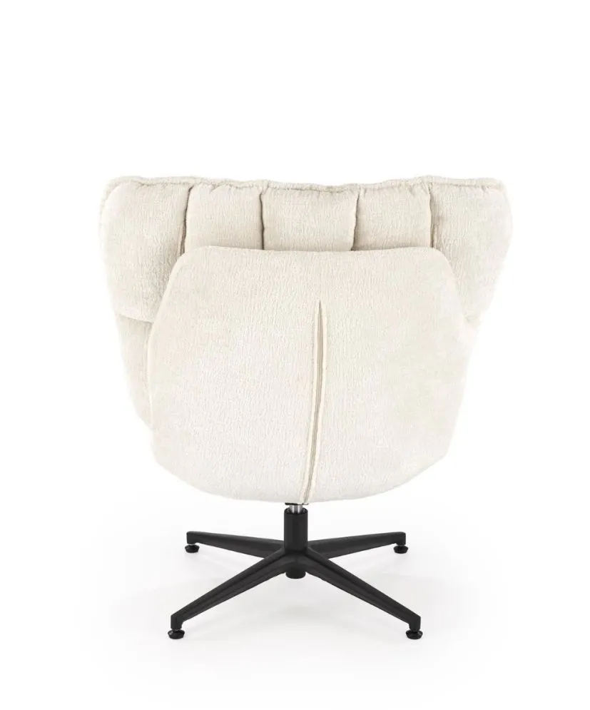 Fotel tapicerowany FOFANA kremowy obracany 360° I sklep meblowy MIRAT.