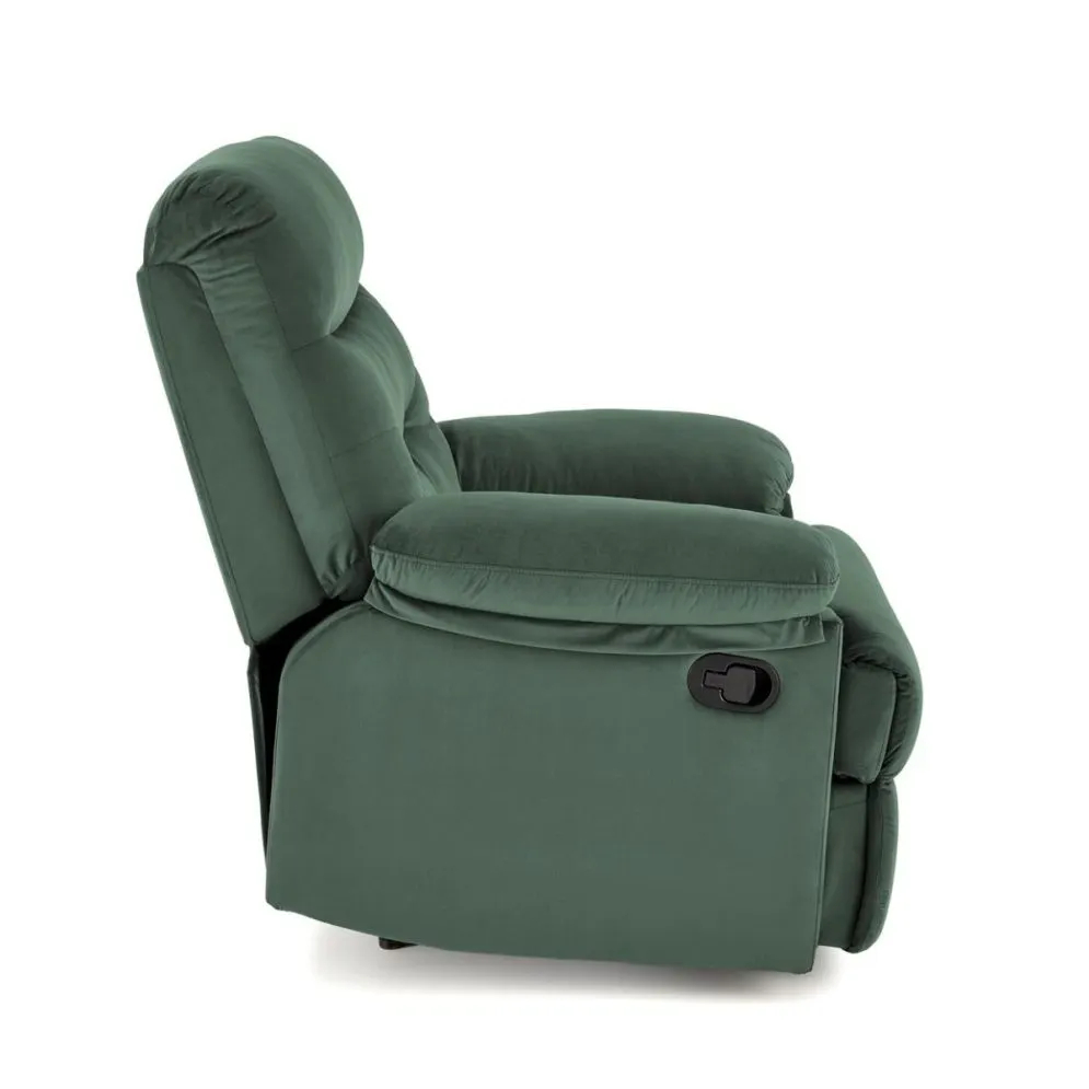 Fotel rozkładany DRAGER VELVET zielony do salonu I sklep meblowy MIRAT.