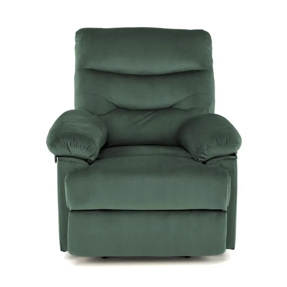 Fotel rozkładany DRAGER VELVET zielony do salonu I sklep meblowy MIRAT.