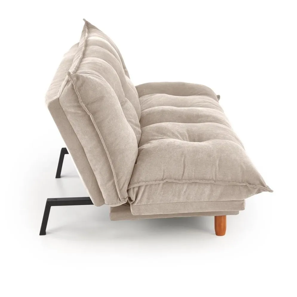 Sofa rozkładana z funkcją spania PILLOW beżowa trzyosobowa I sklep meblowy MIRAT.