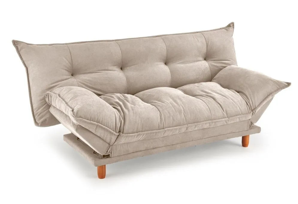 Sofa rozkładana z funkcją spania PILLOW beżowa trzyosobowa I sklep meblowy MIRAT.