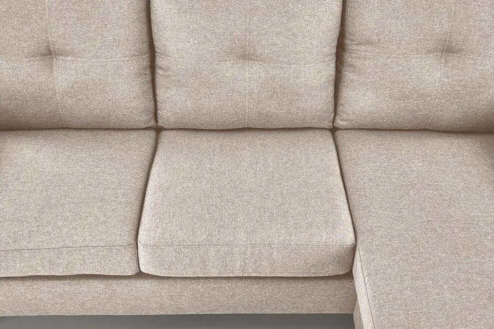 Sofa GERSON beżowa z podnóżkiem na nóżkach I sklep meblowy MIRAT.
