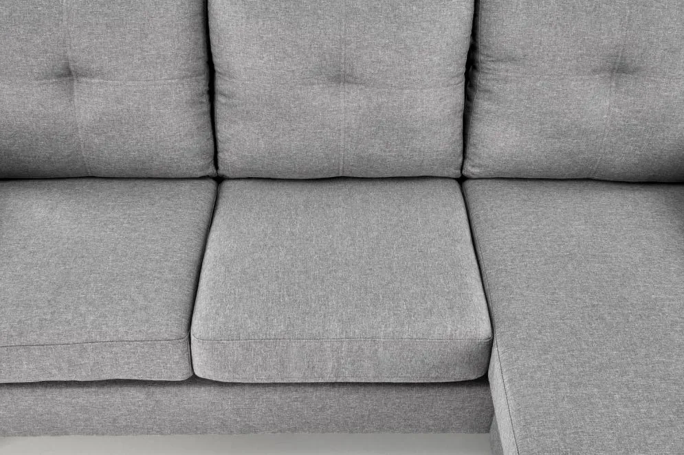 Sofa GERSON szara z podnóżkiem 3-osobowa I sklep meblowy MIRAT.