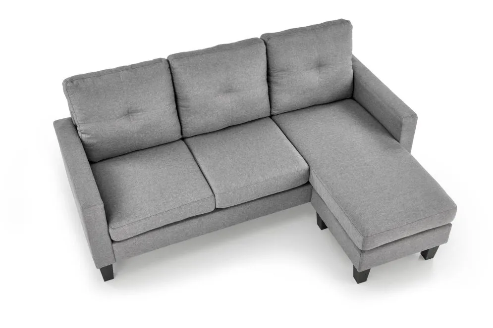 Sofa GERSON szara z podnóżkiem 3-osobowa I sklep meblowy MIRAT.