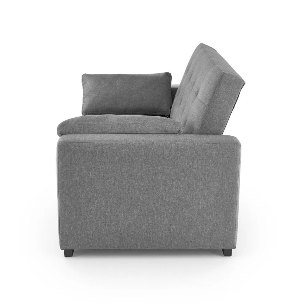 Sofa rozkładana z funkcją spania PAULINIO szara pikowana I sklep meblowy MIRAT.