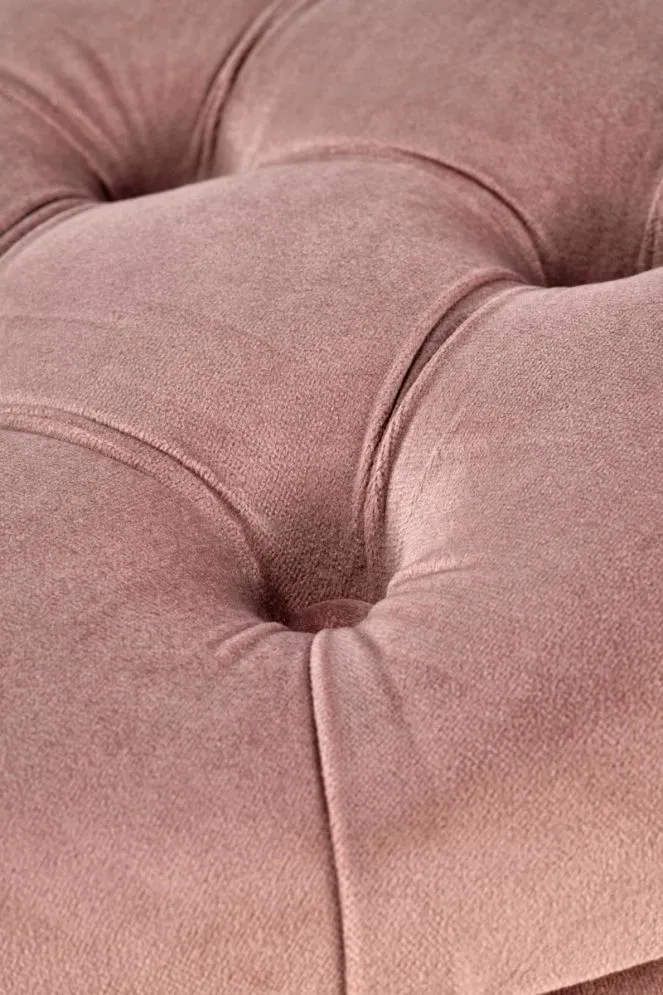 Pufa NUNEZ VELVET różowa ze schowkiem pikowana I sklep meblowy MIRAT. styl GLAMOUR