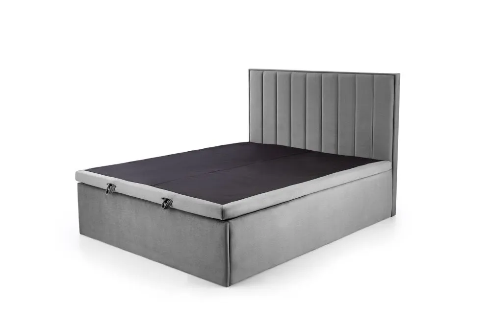 Łóżko kontynentalne ASENTO 160x200 szare do sypialni I sklep meblowy MIRAT. styl GLAMOUR