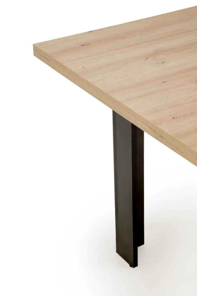 Stół rozkładany BAGIO 120(160)x80 dąb artisan/czarny w stylu skandynawskim I sklep meblowy MIRAT. styl SKANDYNAWSKI