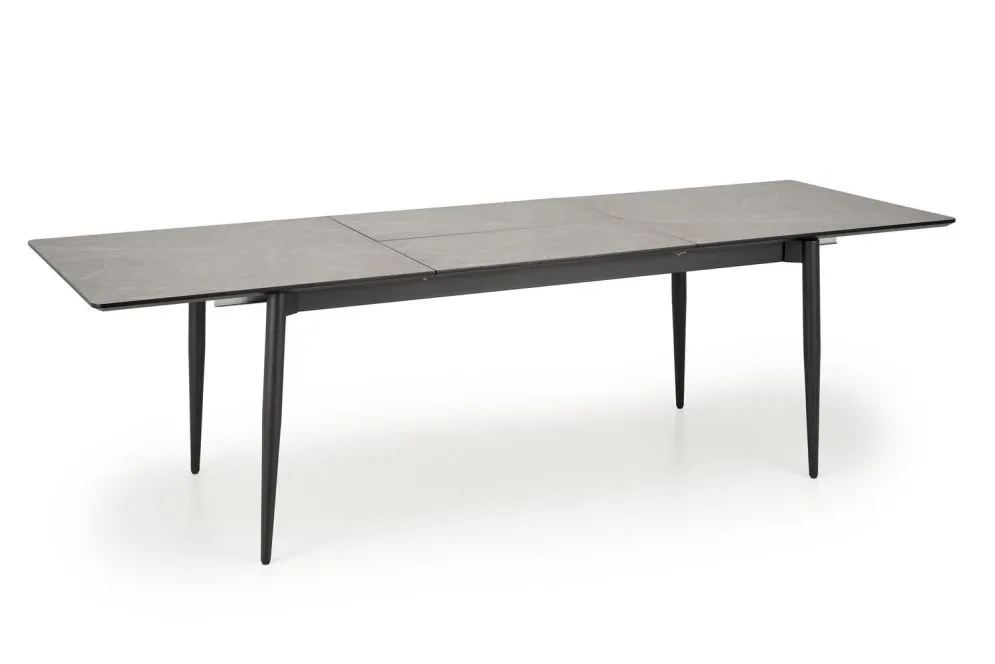 Stół rozkładany CHARLES 180(260)x90 szary marmur/czarny 10-osobowy I sklep meblowy MIRAT. styl LOFT