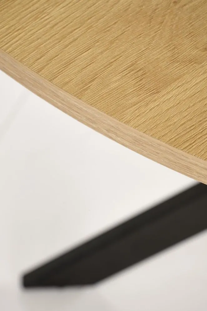 Stół okrągły EDGAR 100x100 dąb złoty/czarny loftowy I sklep meblowy MIRAT. styl LOFT