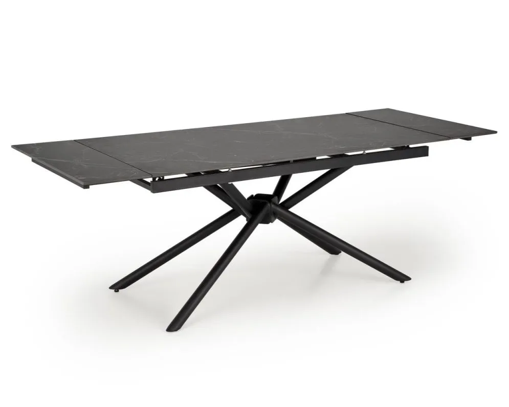 Stół rozkładany VITORINO 160(220)x90 czarny marmur w stylu loftowym I sklep meblowy MIRAT. styl LOFT