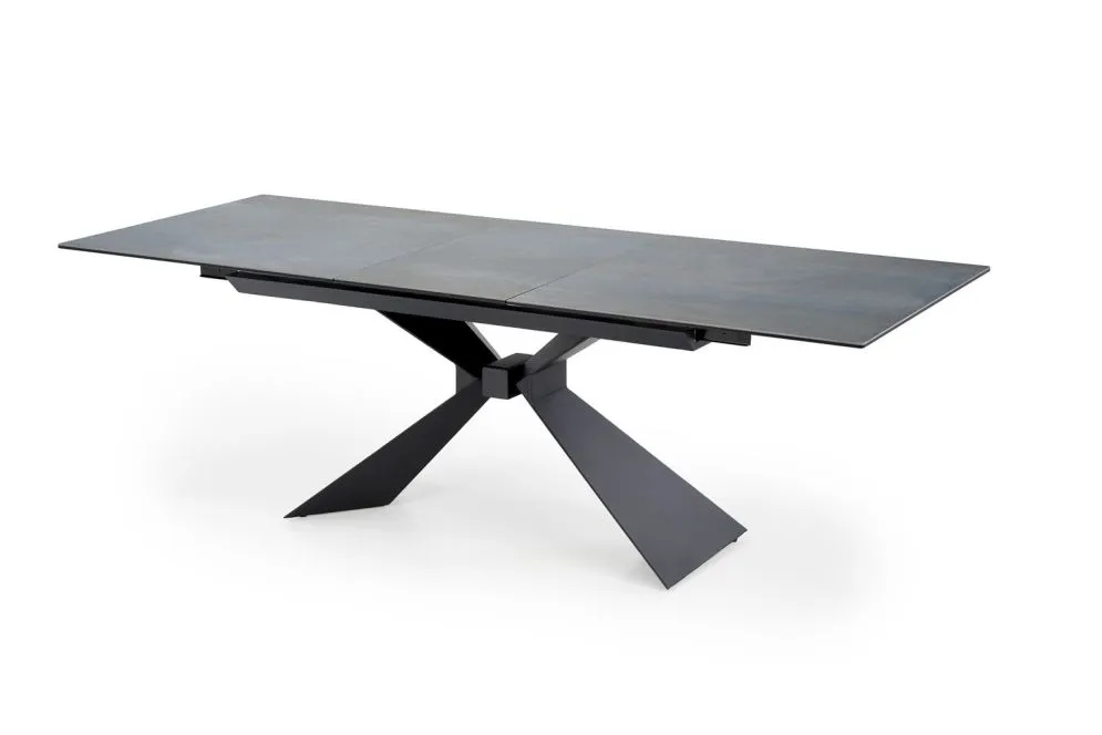 Stół rozkładany LUCIANO 180(230)x90 niebieski marmur/czarny na metalowej podstawie I sklep meblowy MIRAT. styl LOFT