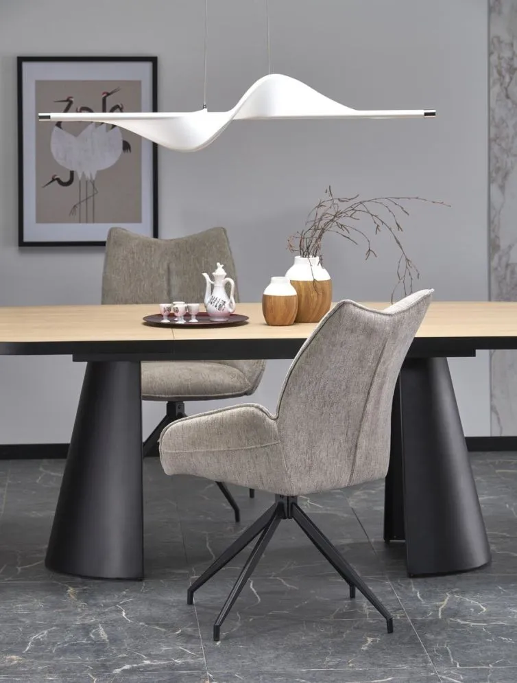 Stół rozkładany GIACOMO dąb naturalny/czarny loftowy I sklep meblowy MIRAT. styl LOFT
