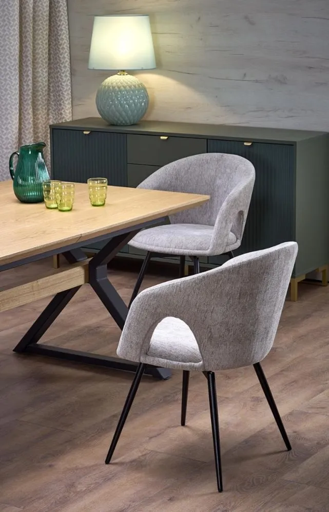 Stół rozkładany HENRY 180(300)x100 dąb naturalny/czarny 12-osobowy I sklep meblowy MIRAT. styl LOFT