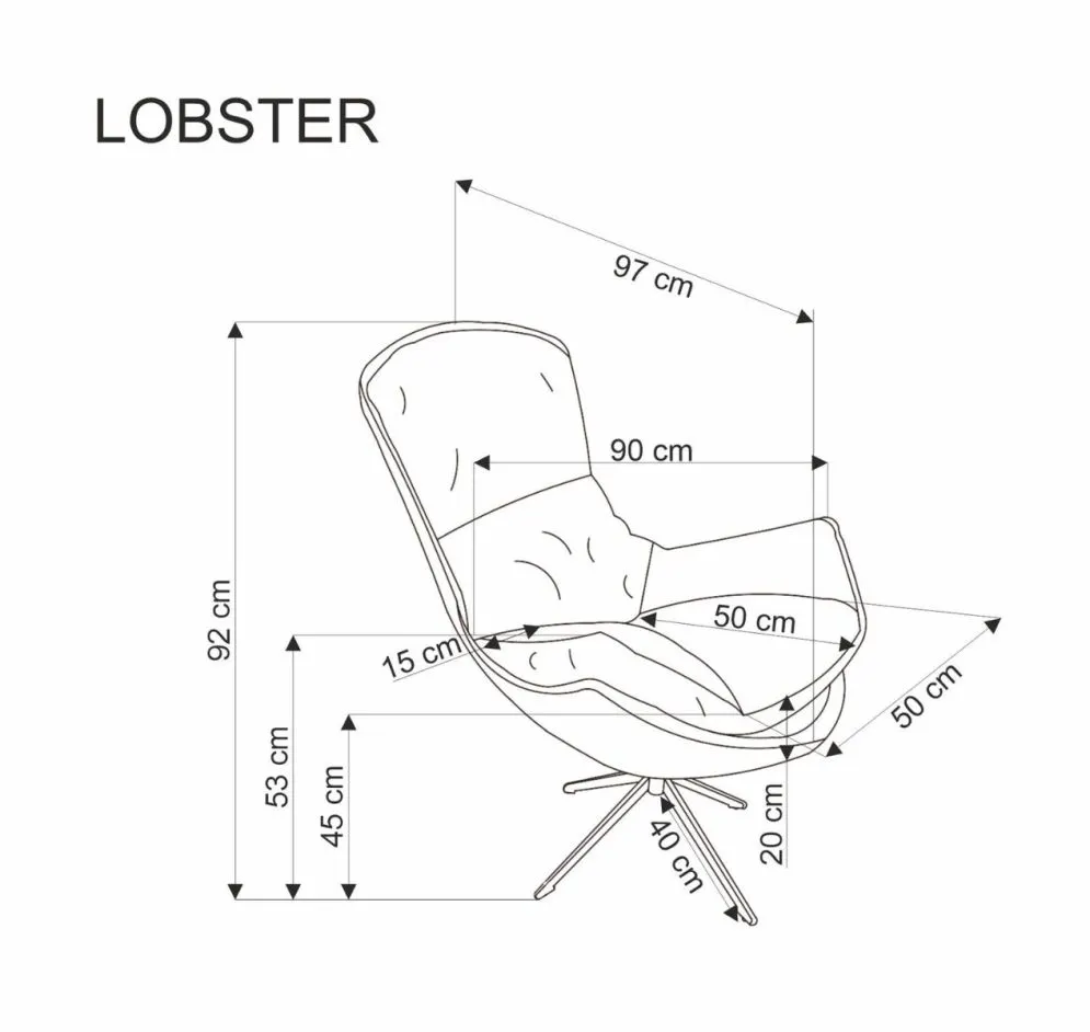 Fotel obrotowy LOBSTER cynamonowy/beżowy z ekoskóry I sklep meblowy MIRAT.