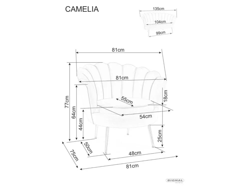 Fotel tapicerowany CAMELLIA 1 VELVET szary elegancki I sklep meblowy MIRAT. styl GLAMOUR