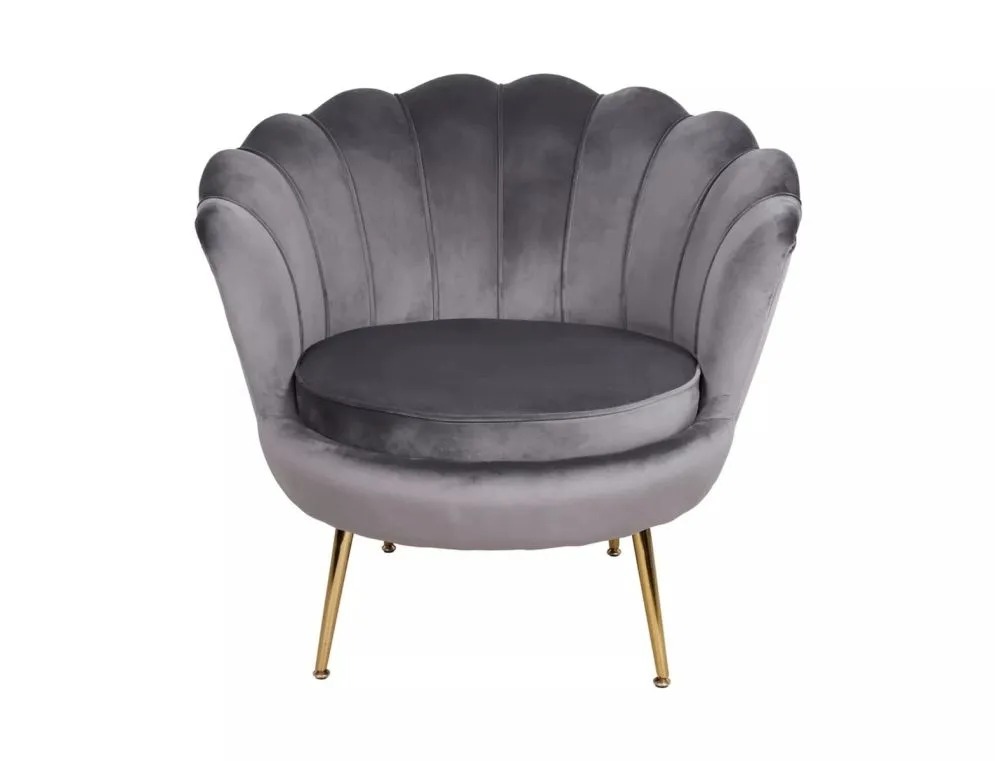 Fotel tapicerowany CAMELLIA 1 VELVET szary elegancki I sklep meblowy MIRAT. styl GLAMOUR
