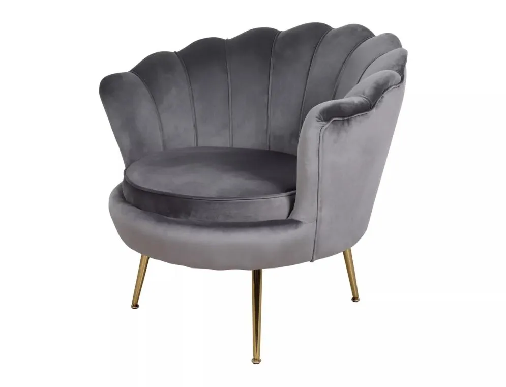 Fotel tapicerowany CAMELLIA 1 VELVET szary elegancki I sklep meblowy MIRAT. styl GLAMOUR