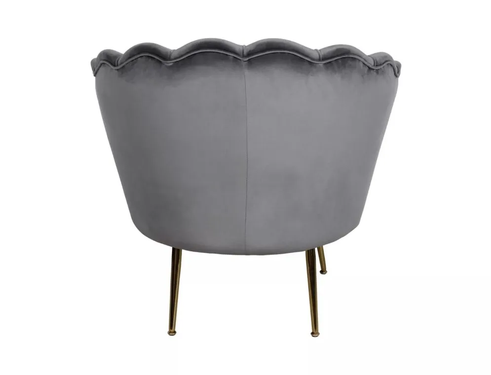 Fotel tapicerowany CAMELLIA 1 VELVET szary elegancki I sklep meblowy MIRAT. styl GLAMOUR