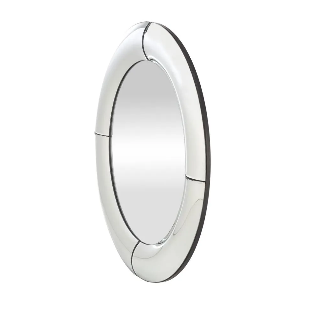 Lustro dekoracyjne MOON 80x80cm srebrne do salonu I sklep meblowy MIRAT. styl GLAMOUR