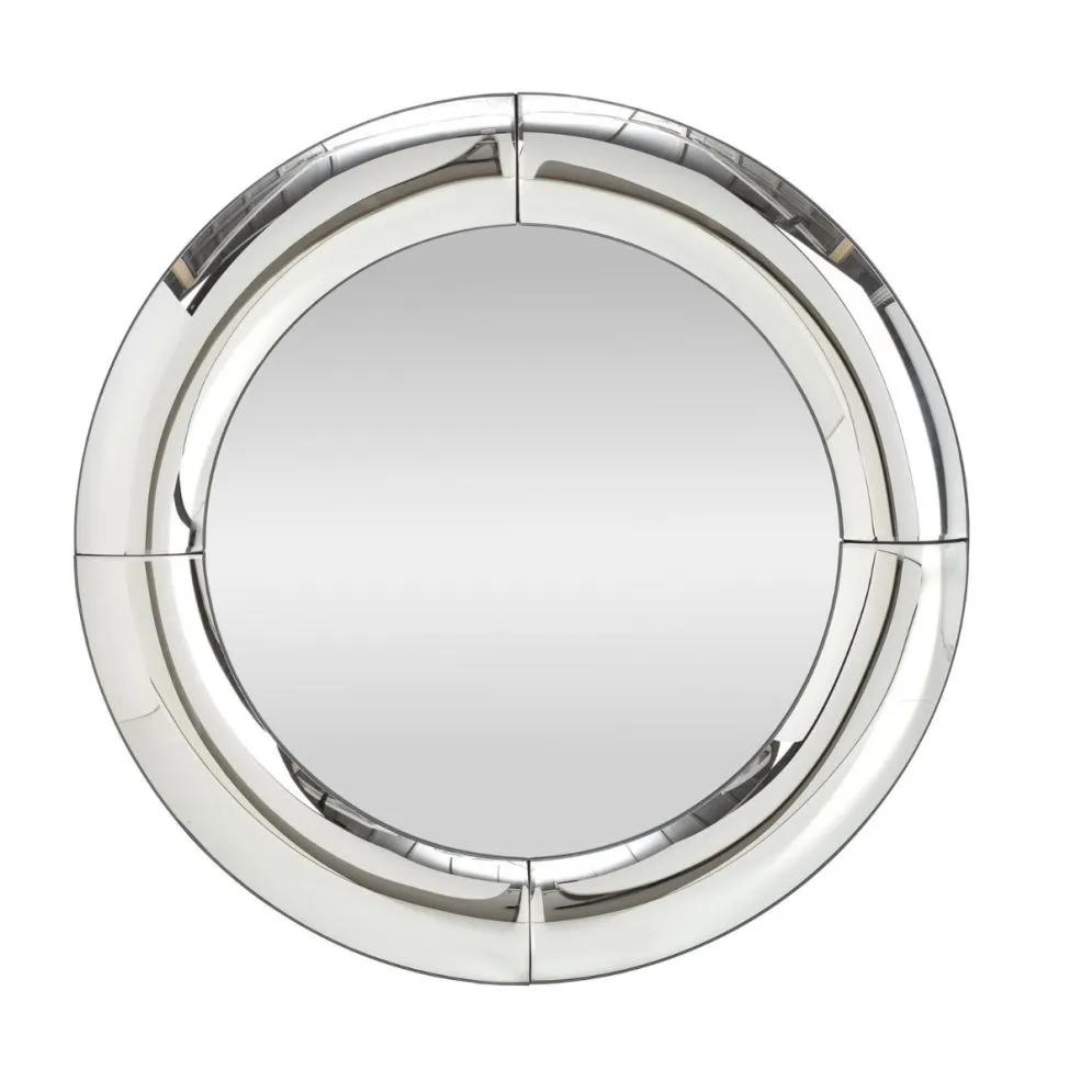 Lustro dekoracyjne MOON 80x80cm srebrne do salonu I sklep meblowy MIRAT. styl GLAMOUR