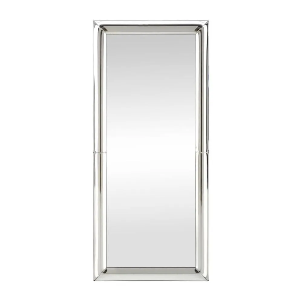 Lustro dekoracyjne ABISSO 72x162cm srebrne wiszące I sklep meblowy MIRAT. styl GLAMOUR