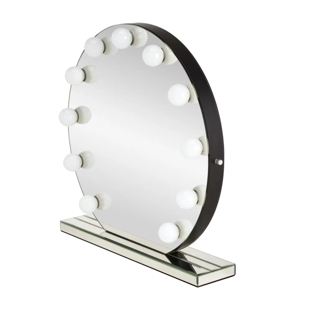 Okrągłe lustro do toaletki TORANO 70x70cm z oświetleniem LED I sklep meblowy MIRAT.