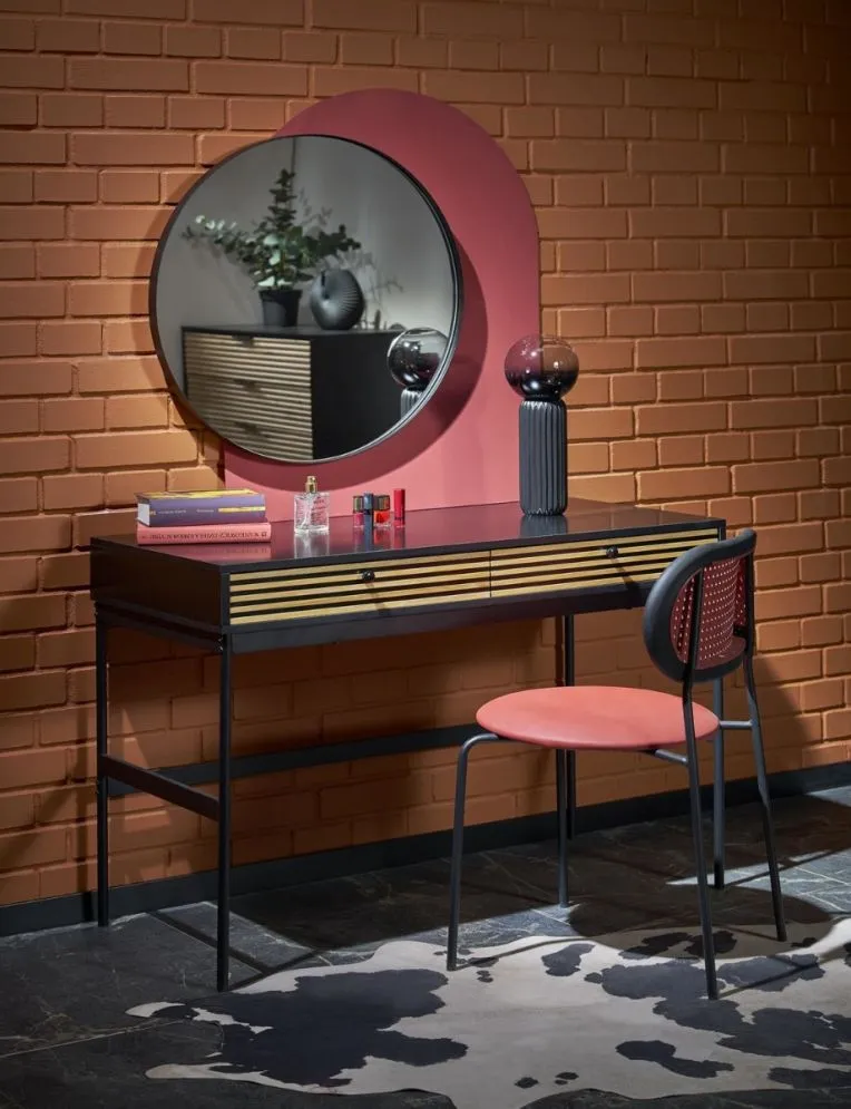 Lustro okrągłe PATINA czarne ścienne I sklep meblowy MIRAT. styl LOFT