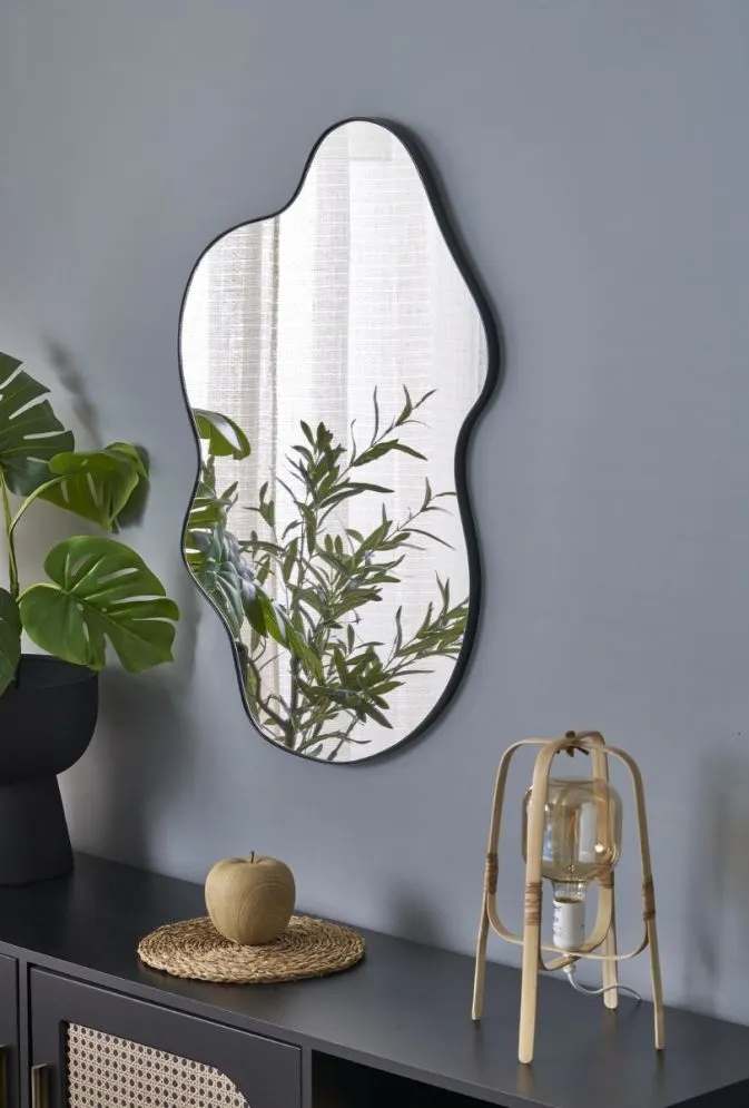 Lustro dekoracyjne ESSENT czarne loftowe I sklep meblowy MIRAT. styl GLAMOUR, LOFT