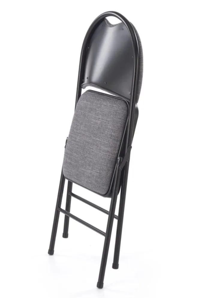 Krzesło tapicerowane K566 szare/czarne składane do kuchni I sklep meblowy MIRAT. styl LOFT