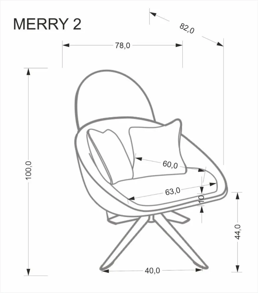 Fotel tapicerowany MERRY 2 kremowy obracany 360° I sklep meblowy MIRAT.