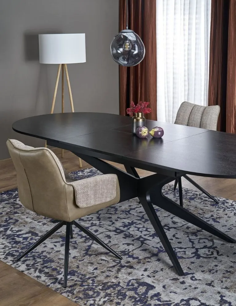 Stół rozkładany SANDRO 180(240)x100 czarny loftowy I sklep meblowy MIRAT. styl LOFT