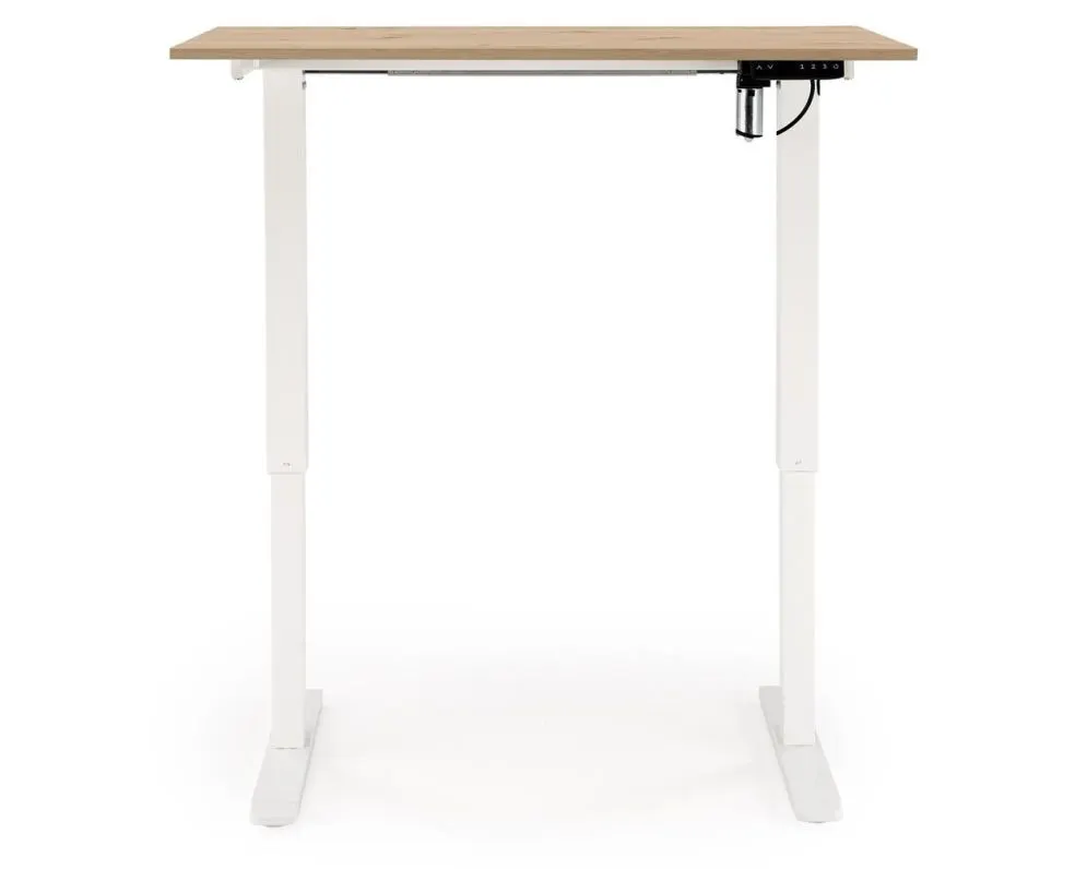 Biurko B53 białe/dąb złoty z regulacją wysokości młodzieżowe I sklep meblowy MIRAT.