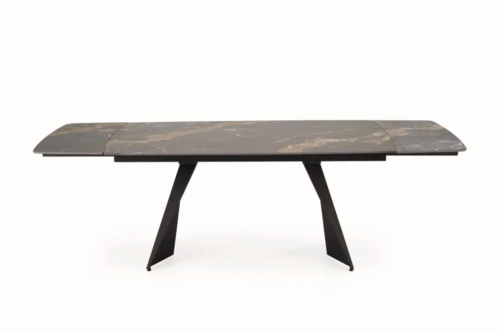 Prostokątny stół rozkładany ARMANI 165(241)x90 czarny marmur/czarny I sklep meblowy MIRAT. styl LOFT