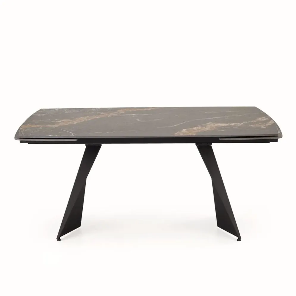 Prostokątny stół rozkładany ARMANI 165(241)x90 czarny marmur/czarny I sklep meblowy MIRAT. styl LOFT