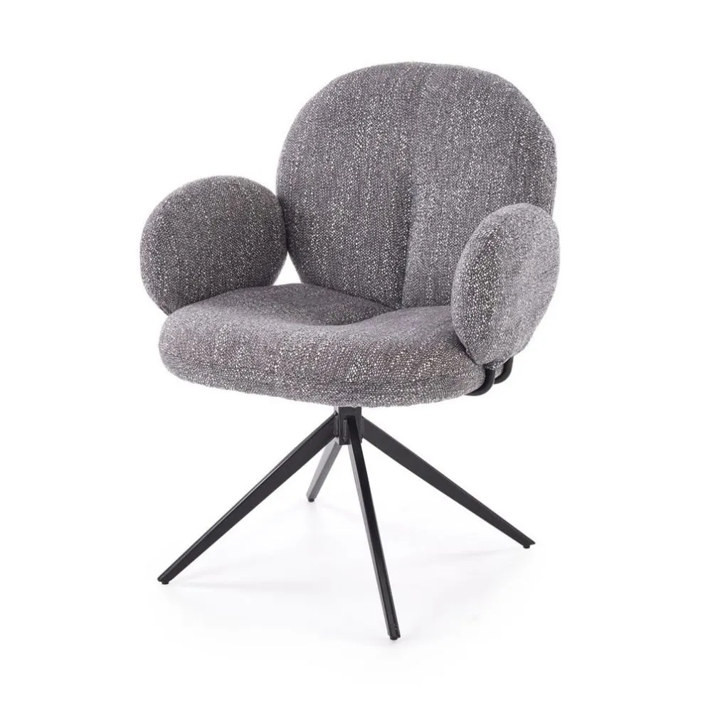 Krzesło tapicerowane K568 szare obracane 360° I sklep meblowy MIRAT. styl LOFT