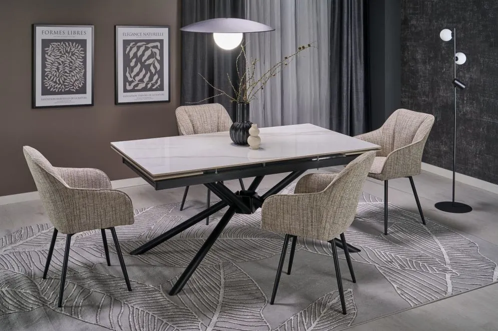 Krzesło tapicerowane K576 beżowe obracane 360° I sklep meblowy MIRAT. styl LOFT