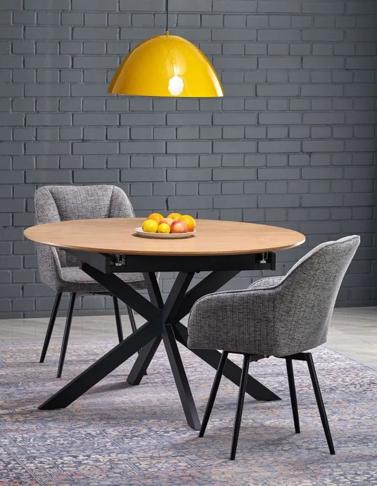 Krzesło tapicerowane K576 szare obracane loftowe I sklep meblowy MIRAT. styl LOFT