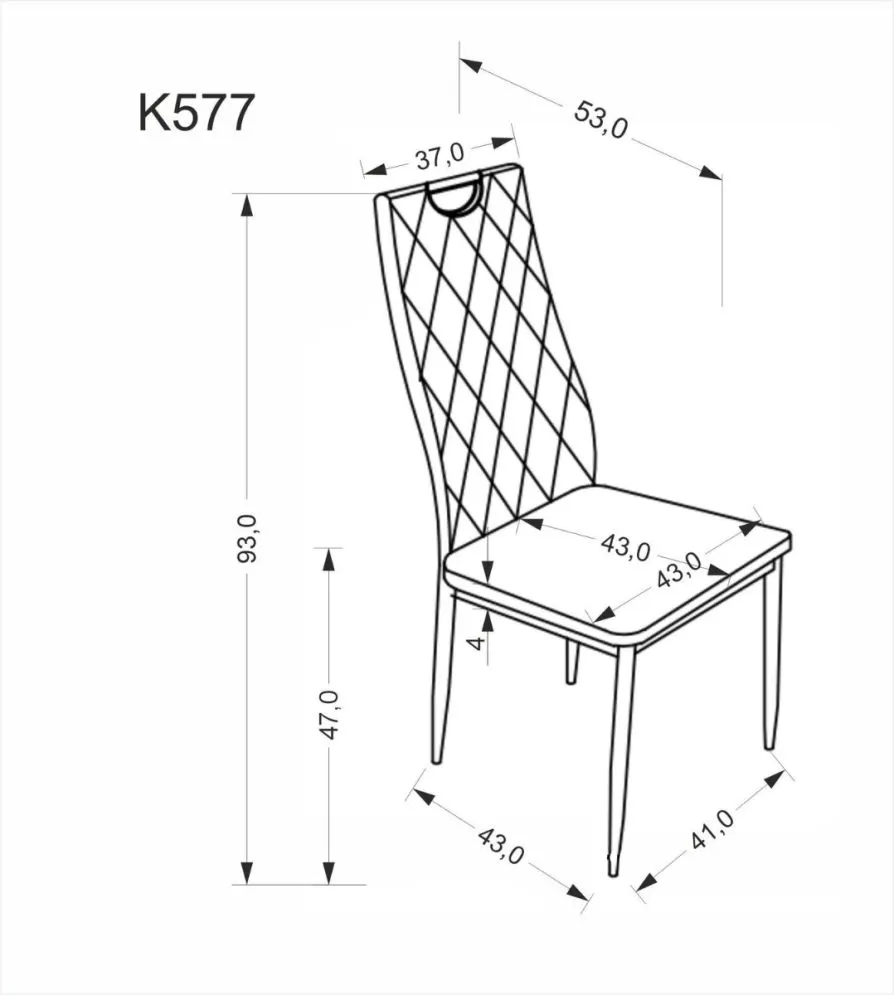 Krzesło tapicerowane K577 VELVET beżowe/czarne lekkie I sklep meblowy MIRAT. styl LOFT