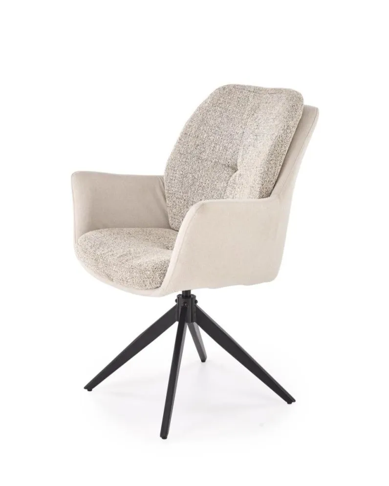 Krzesło tapicerowane K591 jasnoszare obracane do salonu I sklep meblowy MIRAT. styl LOFT