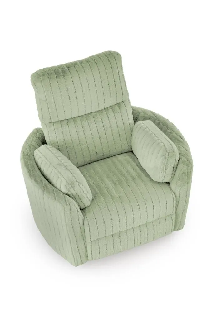 Wygodny fotel rozkładany elektrycznie PEGAS miętowy obracany z funkcją kołyski I sklep meblowy MIRAT.
