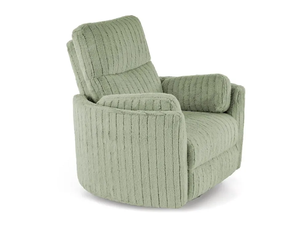 Wygodny fotel rozkładany elektrycznie PEGAS miętowy obracany z funkcją kołyski I sklep meblowy MIRAT.