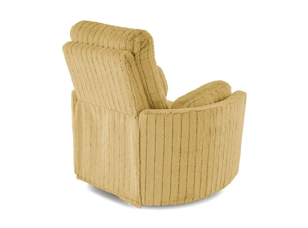 Fotel rozkładany elektrycznie PEGAS musztardowy obracany z funkcją kołyski I sklep meblowy MIRAT.