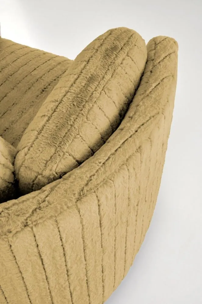 Fotel rozkładany elektrycznie PEGAS musztardowy obracany z funkcją kołyski I sklep meblowy MIRAT.