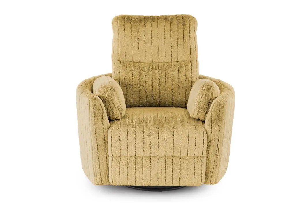 Fotel rozkładany elektrycznie PEGAS musztardowy obracany z funkcją kołyski I sklep meblowy MIRAT.